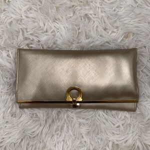 gold salvatore ferragamo wallet